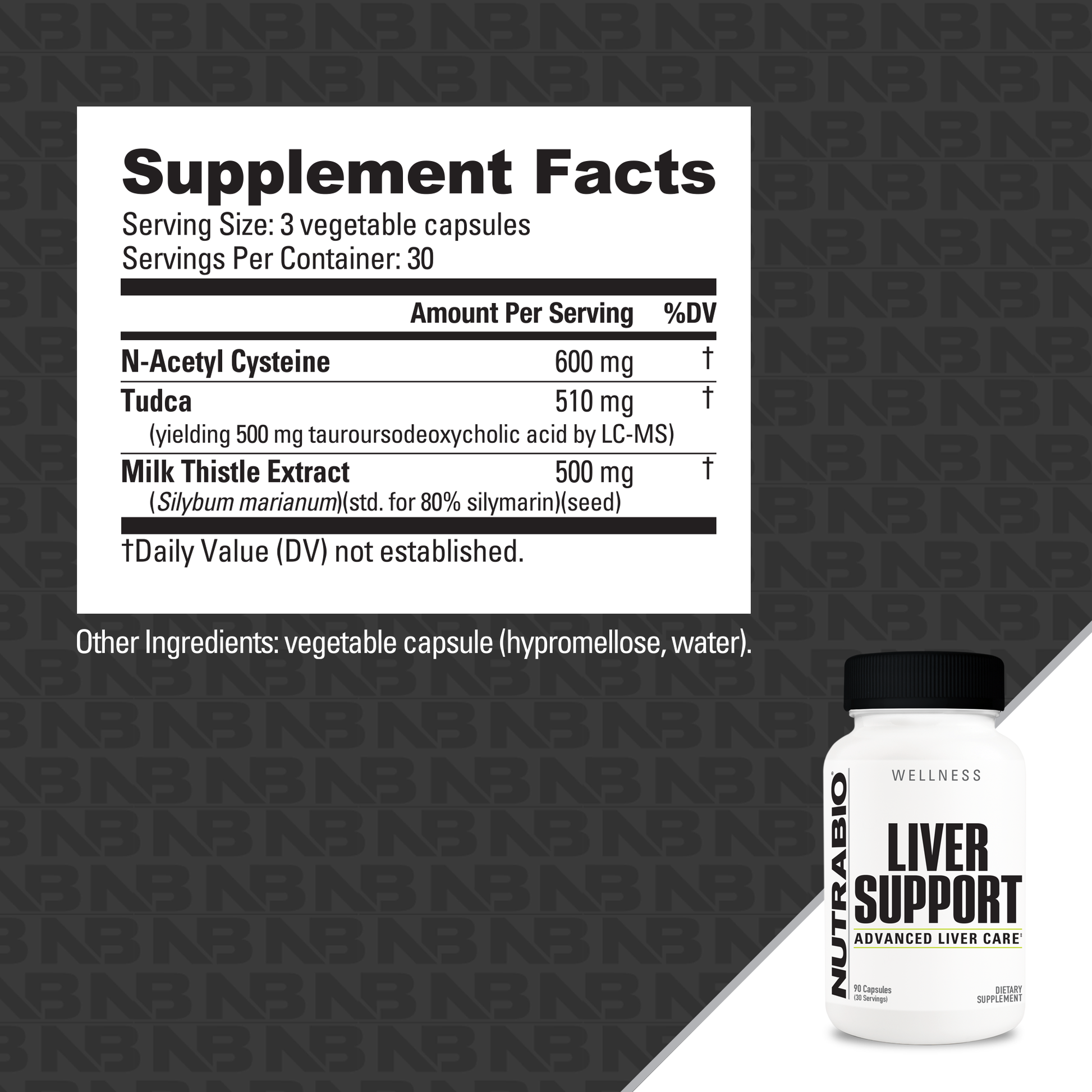 Liver Supplement Facts Panel