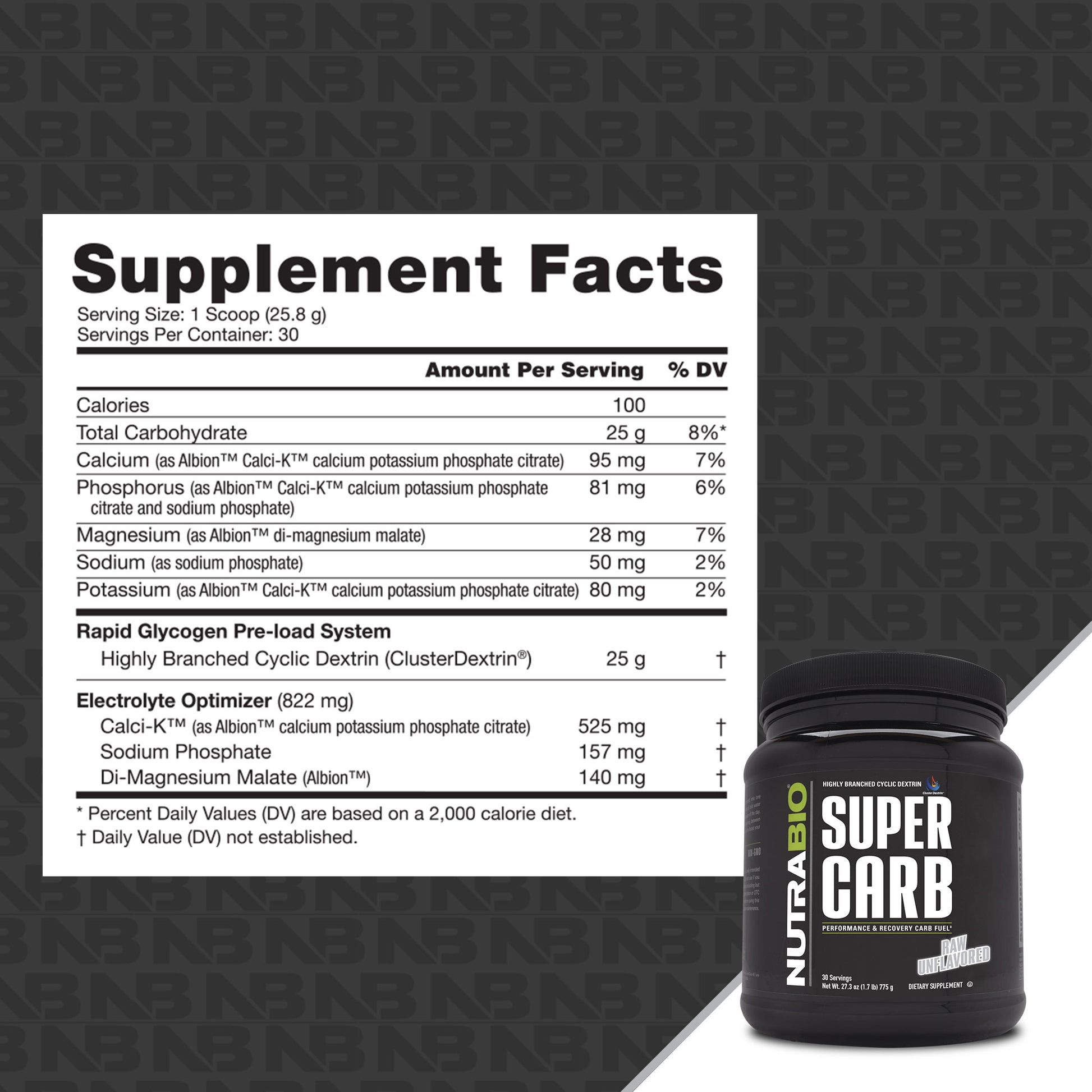 Super Carb Unflavored 30 Servings
