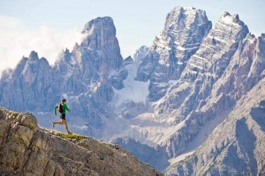 man running at altitude