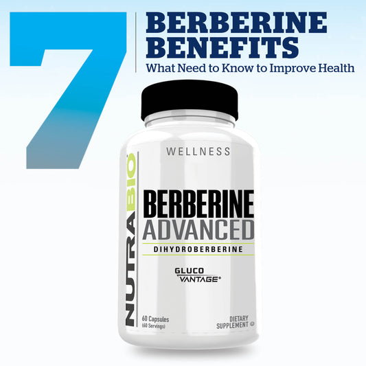 Bottle of NutraBio's Berberine supplement.