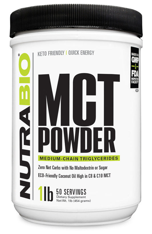 Bottle of MCT powder.