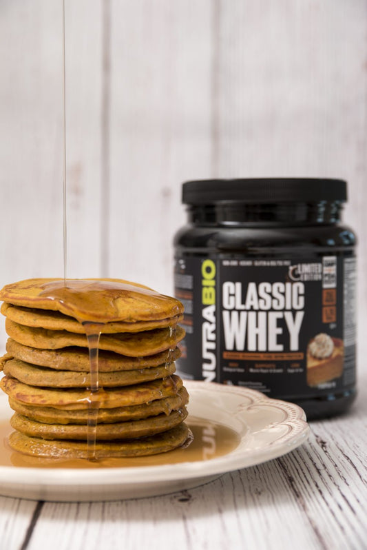 Pumpkin Chia Protein Pancakes (Gluten Free)