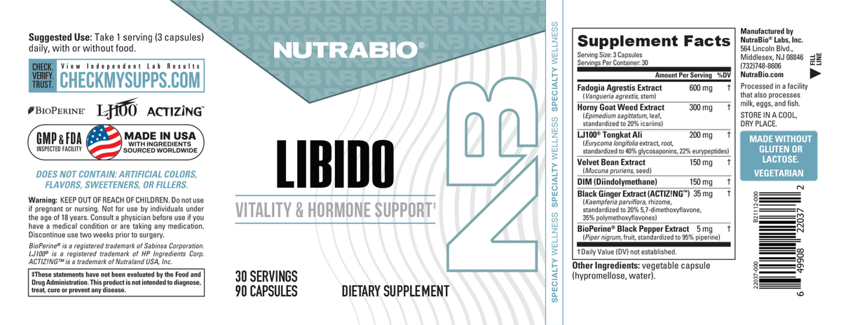 Libigyn Advanced Libido Support Supplement | NutraBio Brands