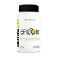 A white tub of NutraBio's Epicor supplement on a white background.