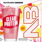NutrabIo Clear Protein Strawberry Lemonade label flat. 