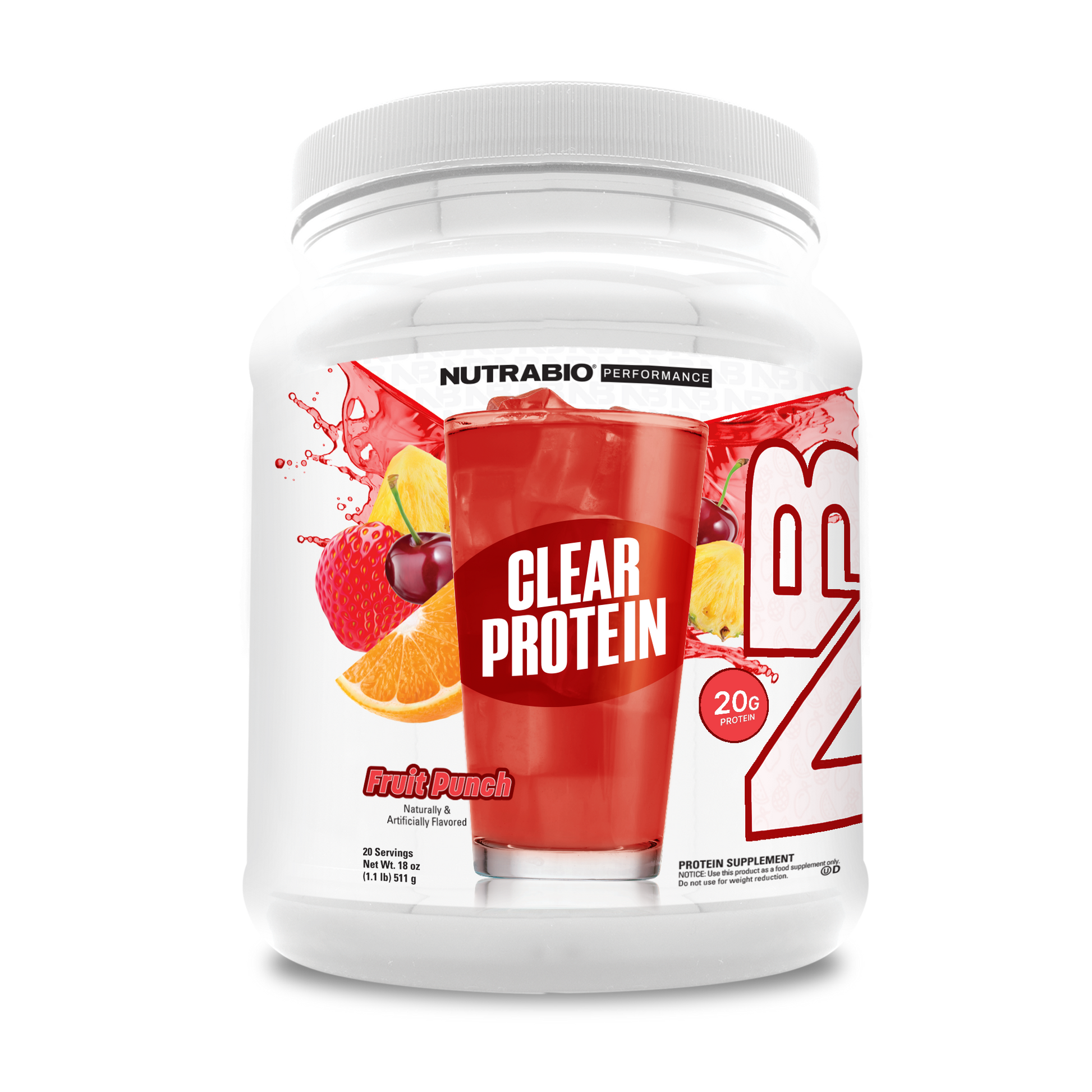 Bottle of Clear Protein Fruit Punch