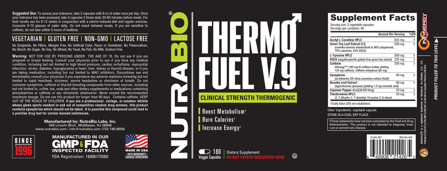 ThermoFuel V9 For Men Label