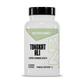 A white bottle labeled NutraBio Tongkat Ali LJ100 (200mg), a botanical testosterone booster with green and gray accents, contains 60 servings of capsules to support hormone health.