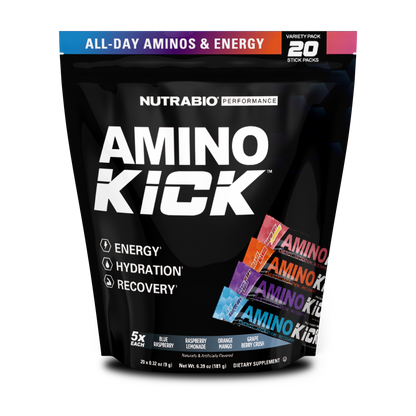 Amino Kick - 20 Serving Bag – NutraBio Brands Amino Kick - 20 Serving Bag – NutraBio Brands