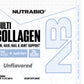 Nutrabo Multi Collagen supplement label with branding and product details.
