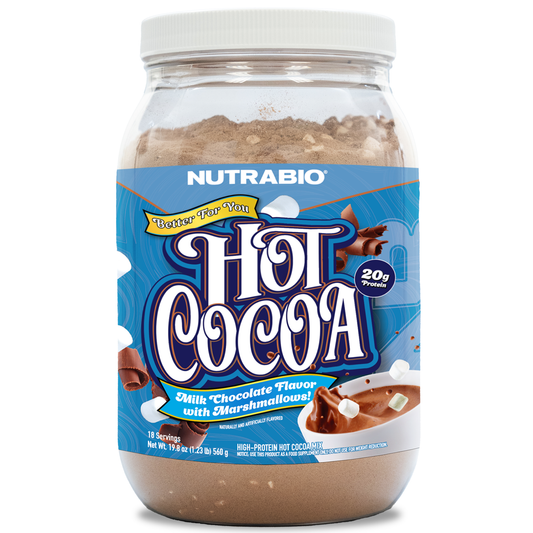 NutraBio Hot Cocoa Protein. Packed with 20 grams of protein, 120 calories and only 3 grams of carbohydrates.