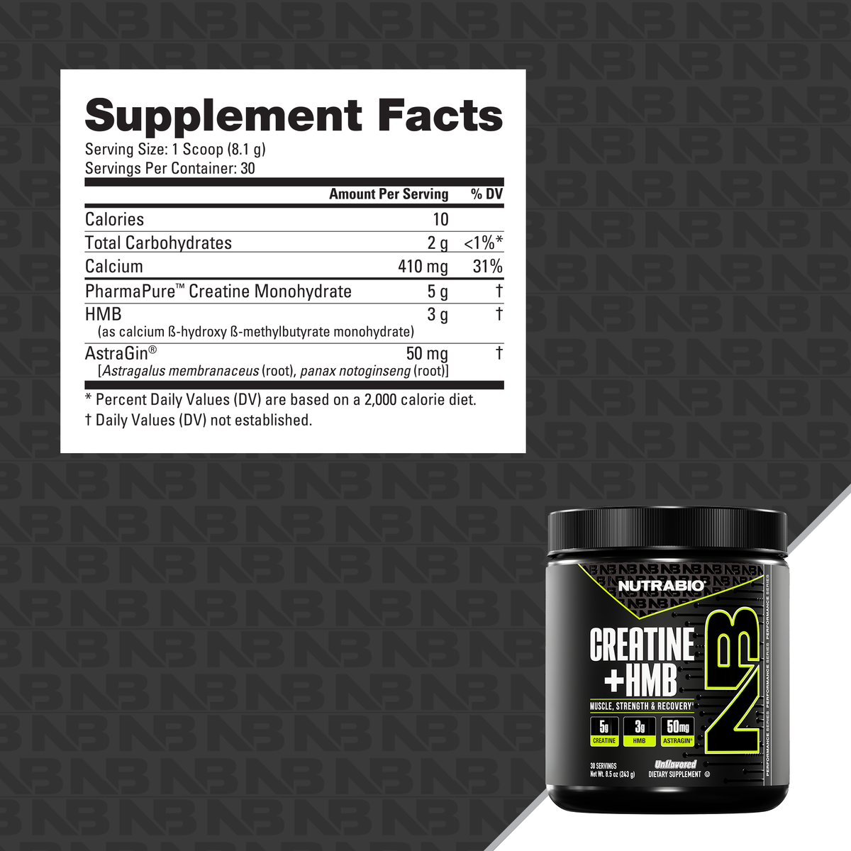 Creatine HMB Powder | NutraBio Brands Creatine HMB Powder | NutraBio Brands