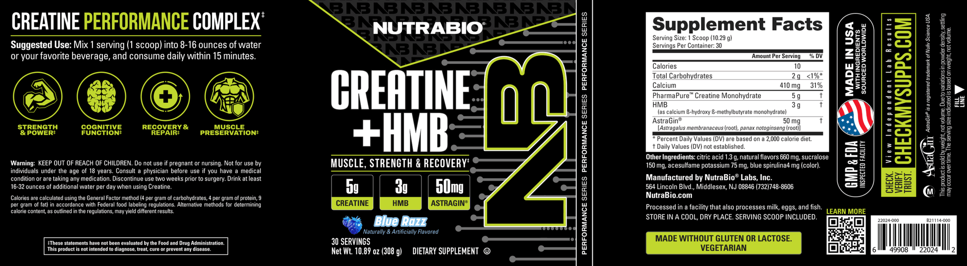 Creatine HMB Powder | NutraBio Brands Creatine HMB Powder | NutraBio Brands