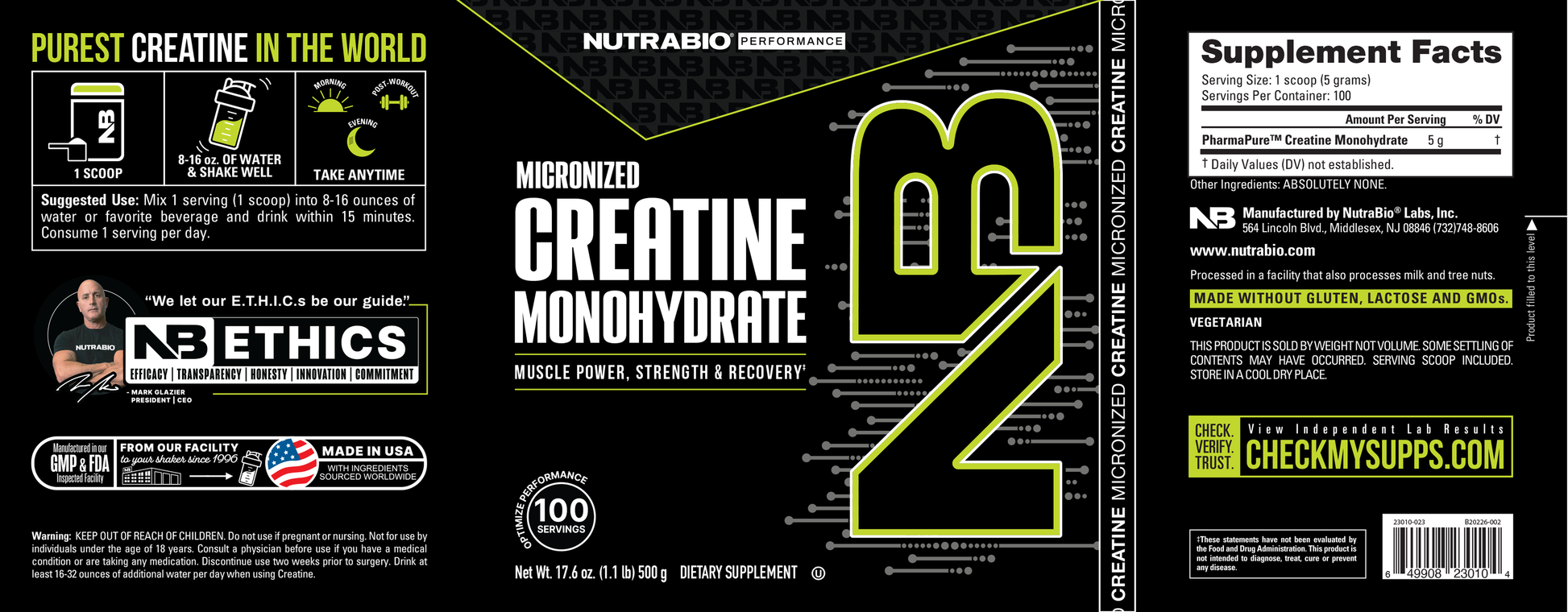 2NS Unflavored Creatine Micronized Powder, 60 Servings – 2nd