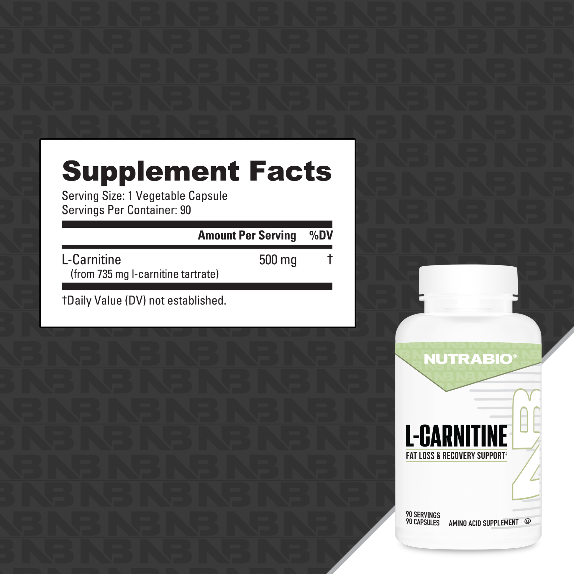 L-Carnitine (500mg) NutraBio Brands L-Carnitine (500mg) NutraBio Brands