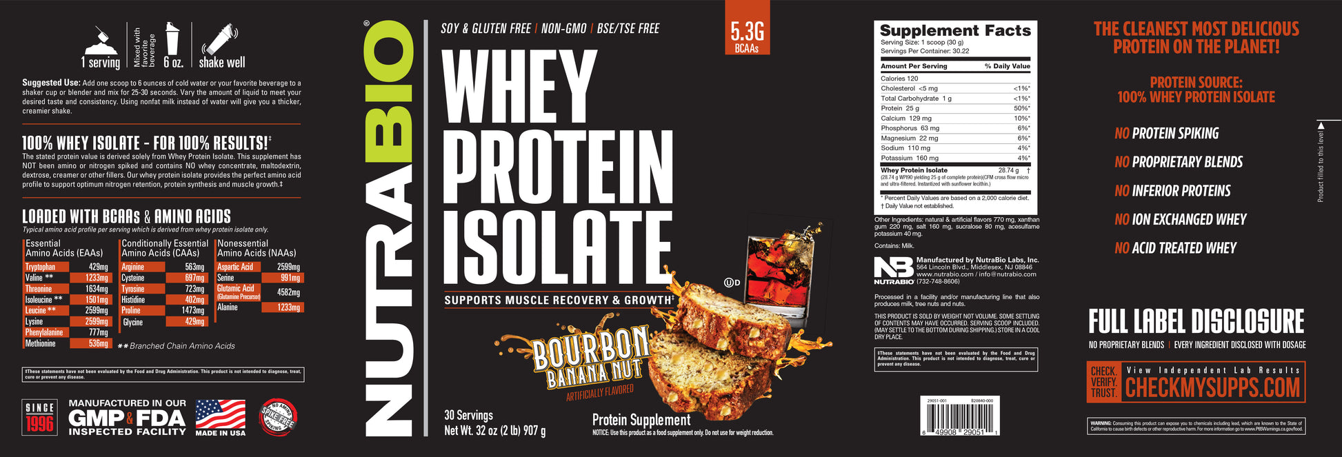 Whey Protein Isolate – NutraBio Brands