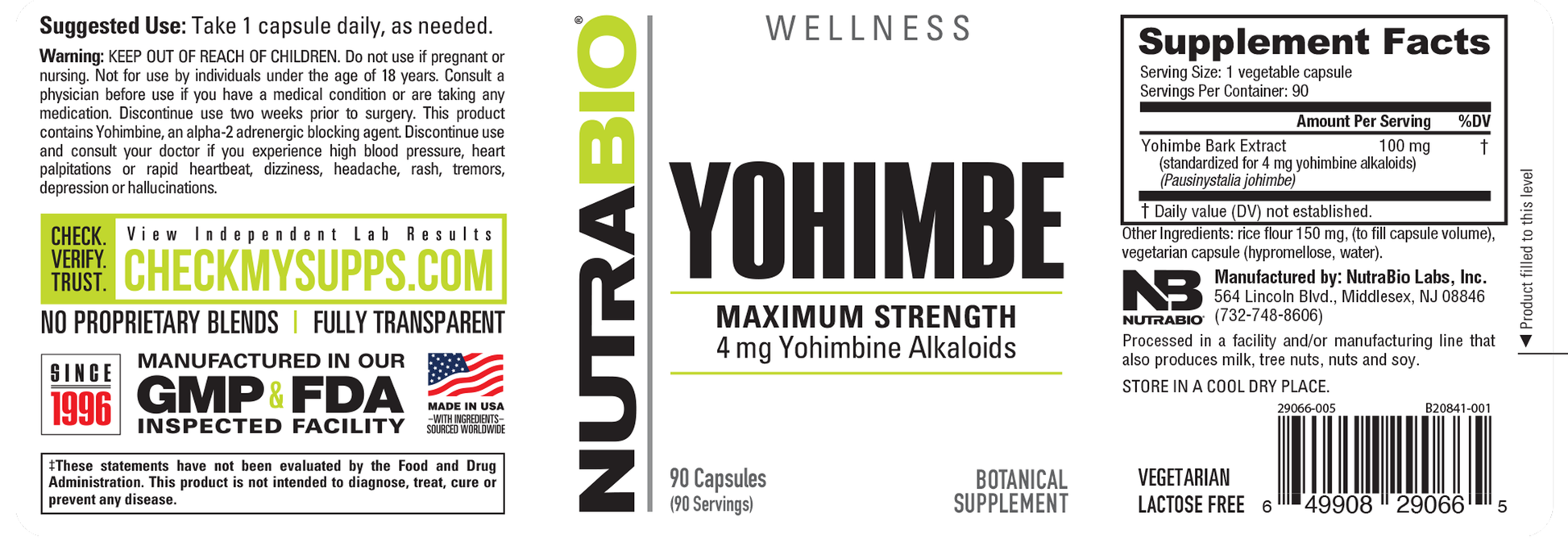 Yohimbe (4mg) Yohimbe (4mg)