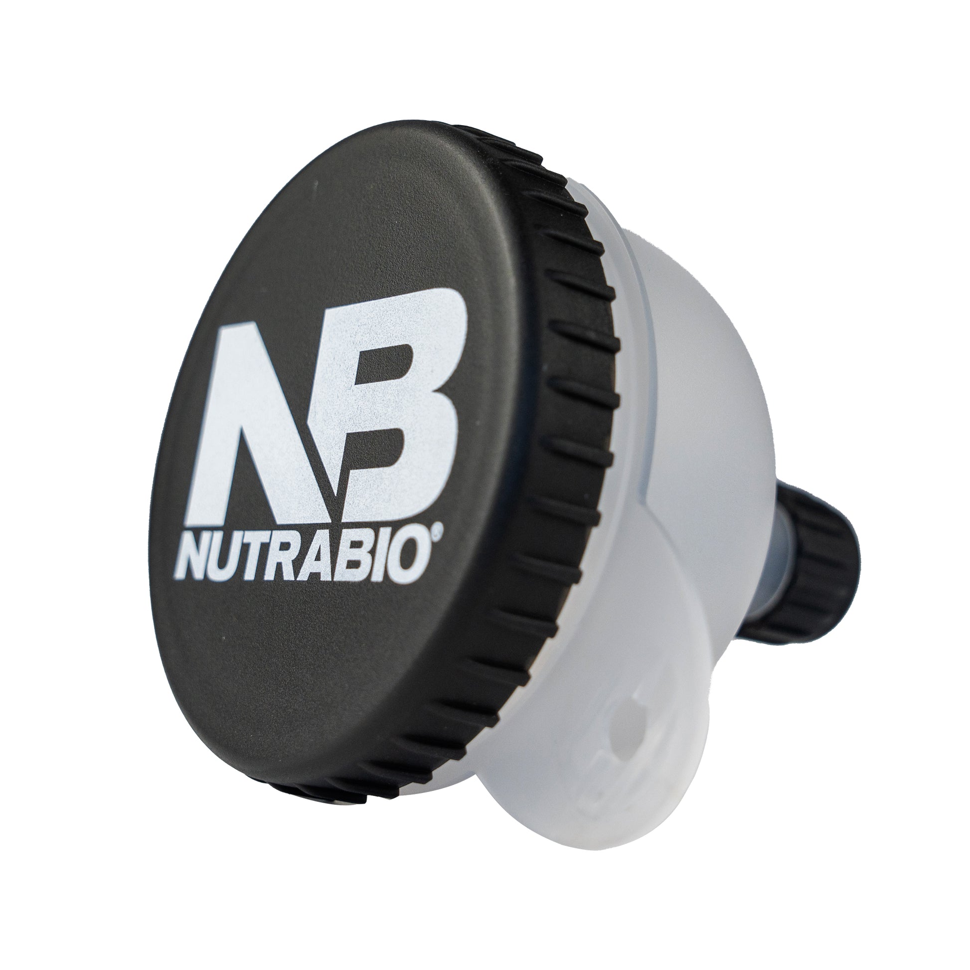 NutraBio Large Fill N Go Funnel. Effortlessly store and dispense your workout powders.