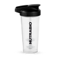 Clear shaker bottle with black lid and NutraBio logo on a white background
