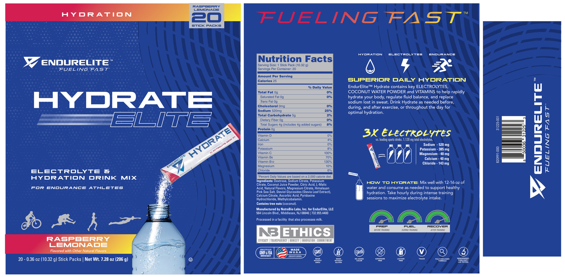 Hydrate Elite - 20 Serving Bag - Label