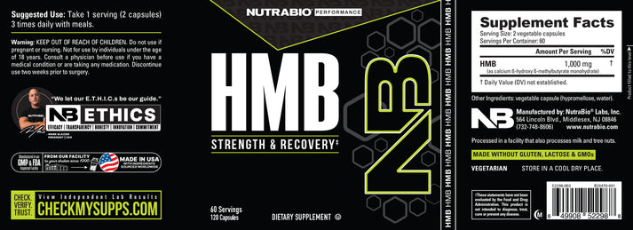 HMB Supplement (1000mg) | NutraBio Brands