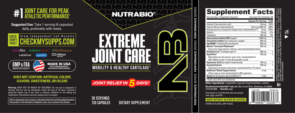 Extreme Joint Care – NutraBio Brands