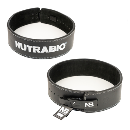 NutraBio 4" Elite Leather Belt with Lever