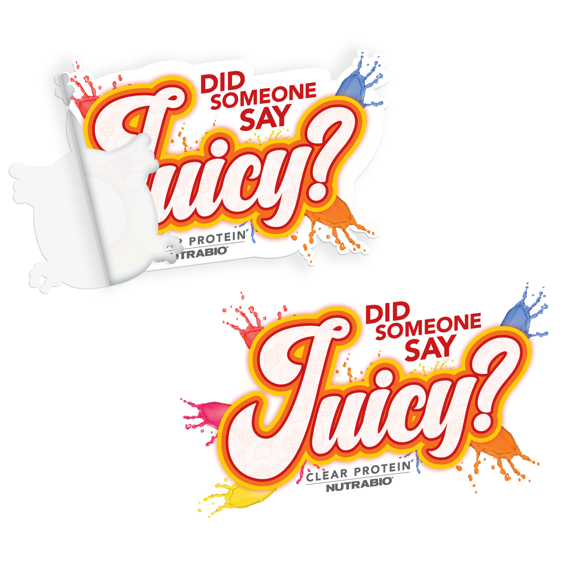 Clear Protein Juicy Sticker