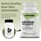 Nutrabio Chromium Picolinate supplement bottle with text on a green background