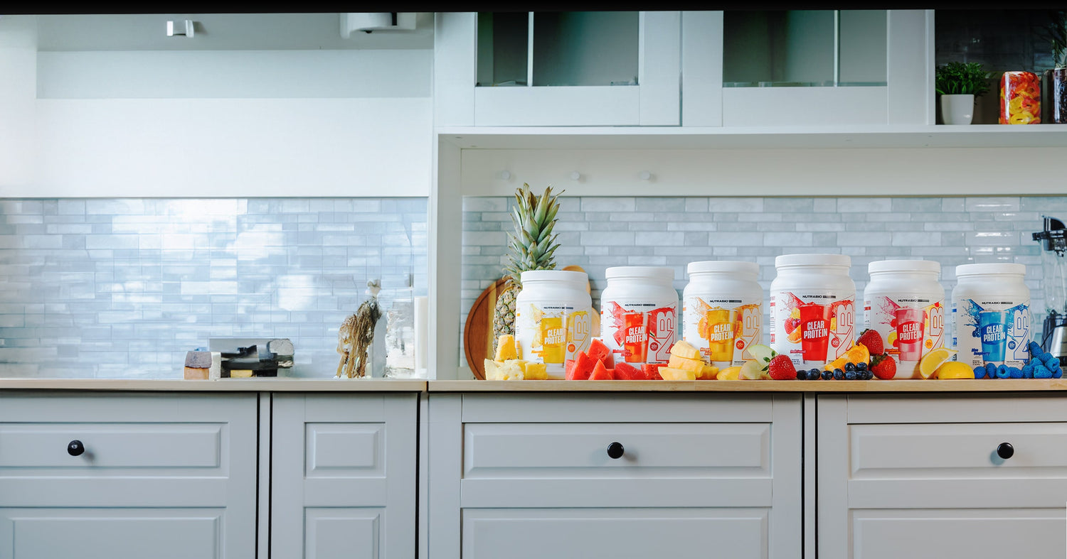 New Clear Protein On Kitchen Counter