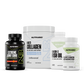 Joint & Mobility Stack consisting of a black bottle of joint comfort capsules, a large white tub of multi collagen protein powder, a white bottle of omega-3 fish oil, and a small white bottle of curcumin capsules.