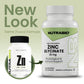 NutraBio transition photo from the old Zinc label to the new Zinc Glycinate label