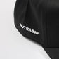 Black cap with 'NUTRABIO' logo on a light gray background