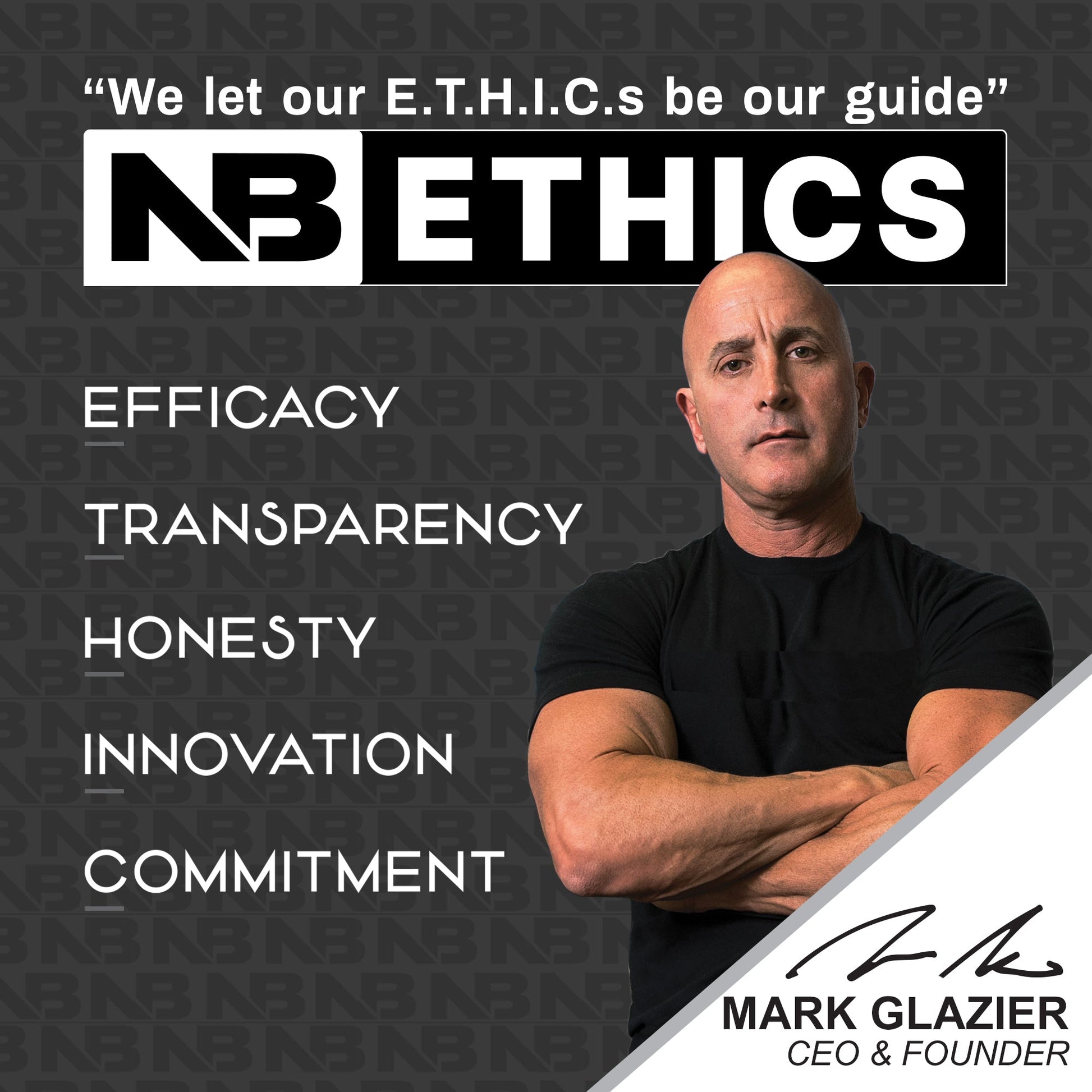 NutraBio Ethics. The core values to go into our Performance and Wellness supplements. 