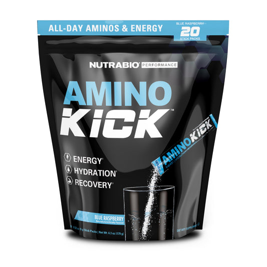 Amino Kick Stick Pack Bag Blue Raspberry