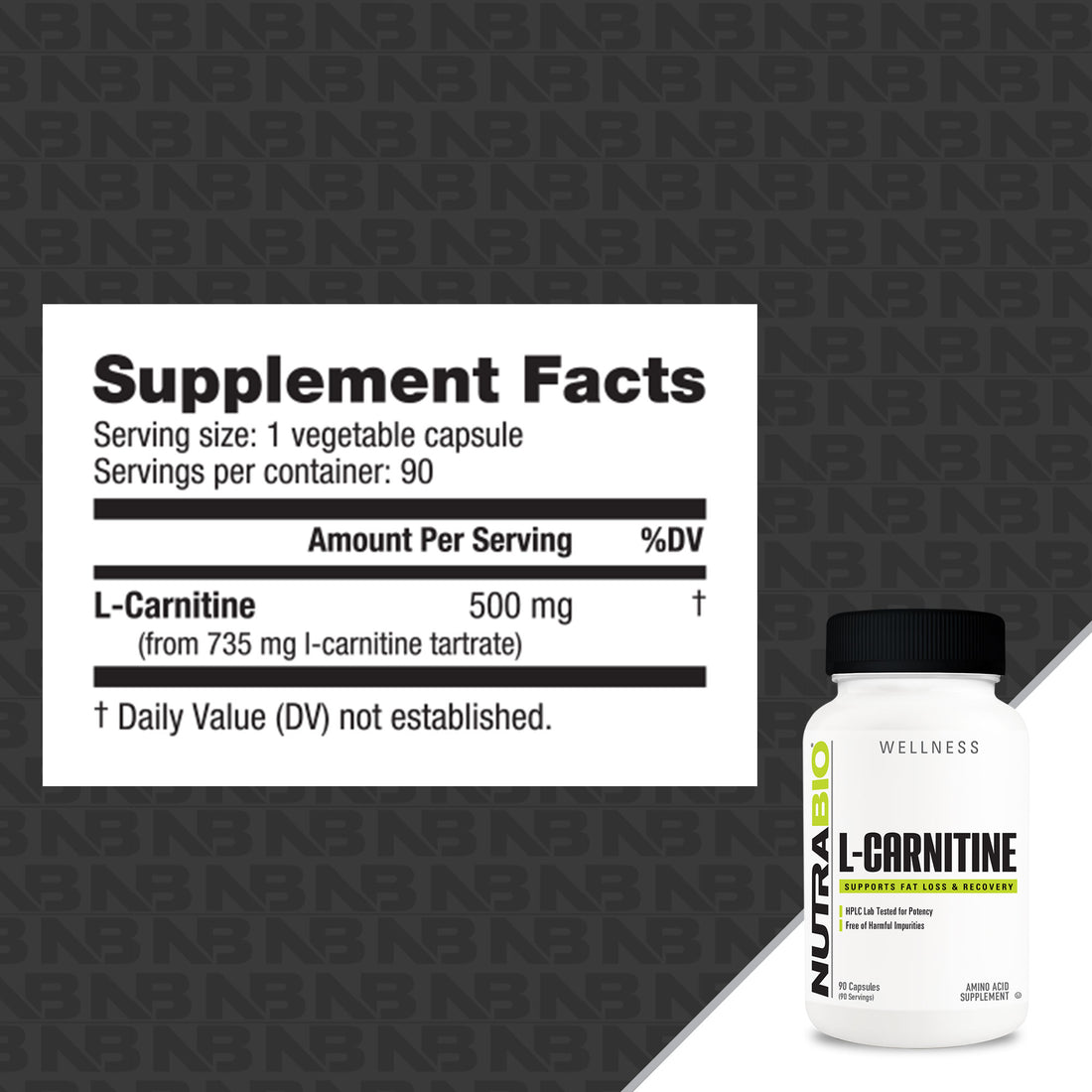 LCarnitine (500mg) NutraBio Brands