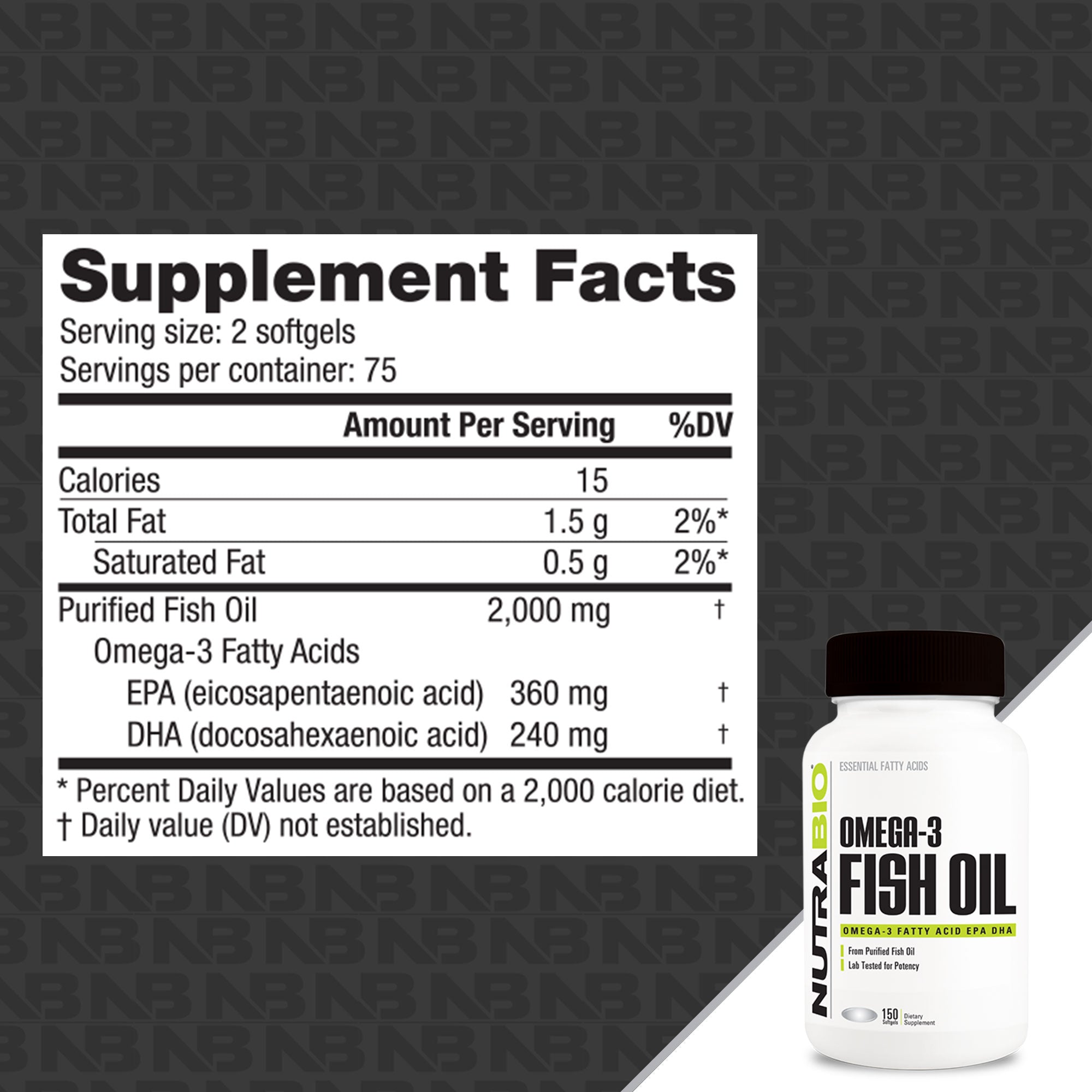 Omega 3 Fish Oil NutraBio Brands