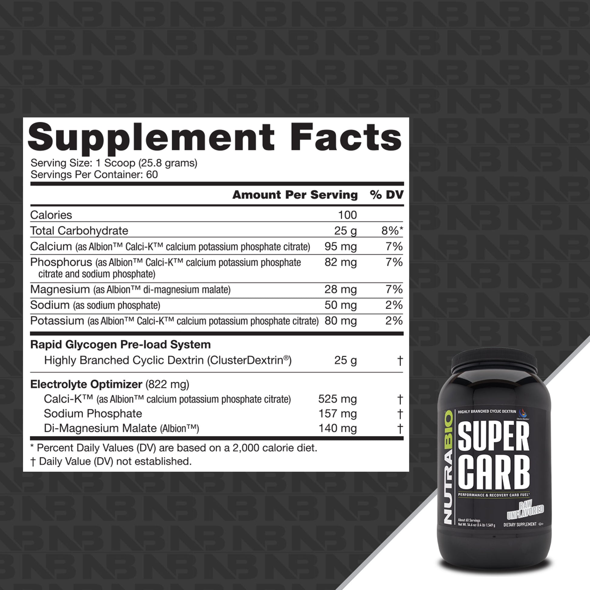Super Carb Unflavored 60 Servings