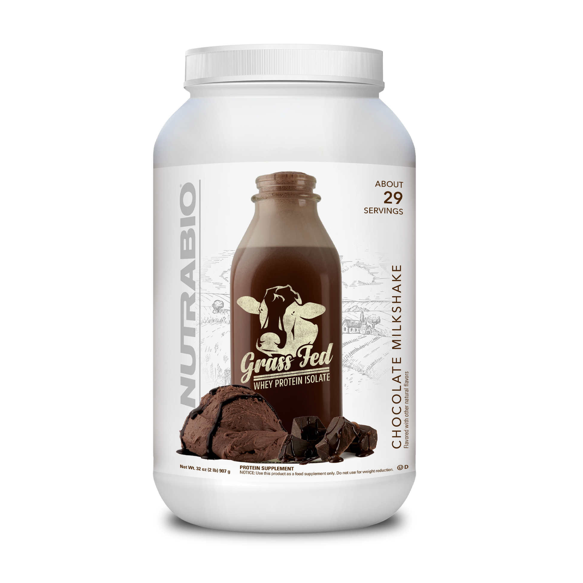 Chocolate Grass-Fed Whey Protein Powder | Plain Nutrition Canada